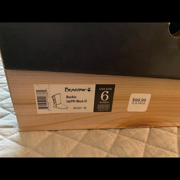 Bearpaw women’s suede leather shearling lined worn once like new in box size 6 - Picture 3 of 5